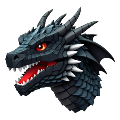 Minecraft black dragon head sticker