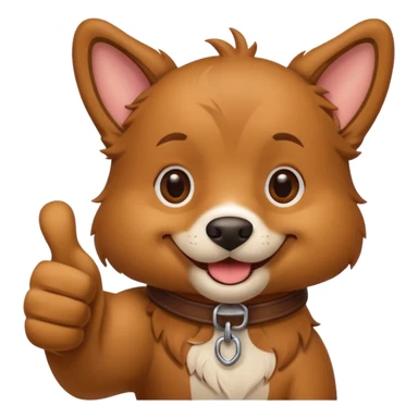 dog thumbsup sticker
