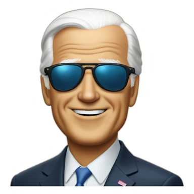 Joe biden with sunglass sticker