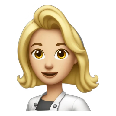 dirty blonde girl cook sticker