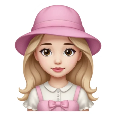 sabrina carpenter wearing Pink Hat, white dress sticker