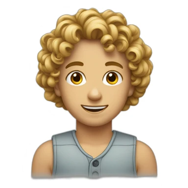 Kleiner Junge mit Locken sticker