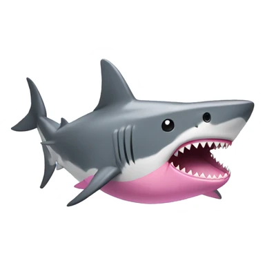 Shark with a pink tutu  sticker