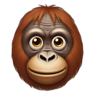 Slight-smirk-orangutan sticker
