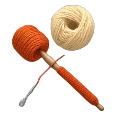 crochet hook and yarn sticker