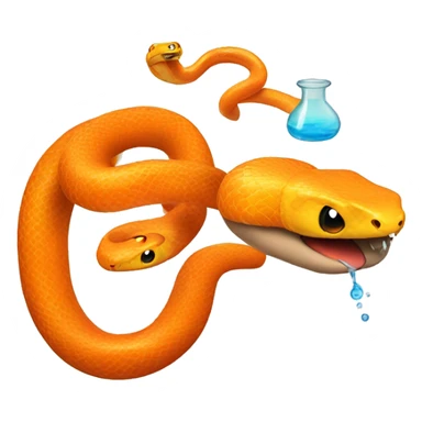 orange snake with science experiment sticker
