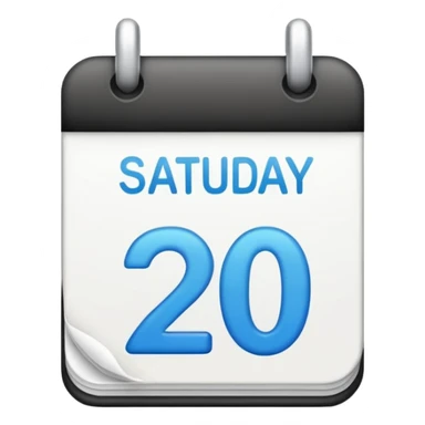 ios emoji styles for calendar that showed date 27 and titled Saturday sticker