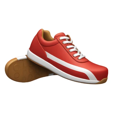 red smooth shoe with white stripe on it. in the style of sonic the hedgehog sticker