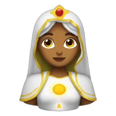 Virgen con halo rezando sticker