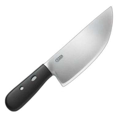 kitchen knife with face sticker