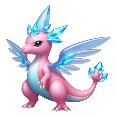Shiny luminescent translucent diaphanous Diancie-Palkia-Amaura-Aurorus-Salamence-aesthetic-fusion sticker