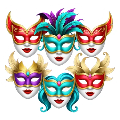 Masquerade Characters sticker