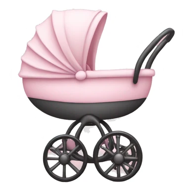 Light pink fancy baby stroller sticker