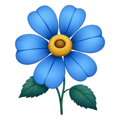 blue flower sticker