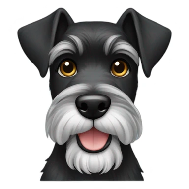 Black Zwergschnauzer sticker