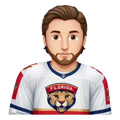 aaron taylor johnson wearing a florida panthers hockey jersey sticker