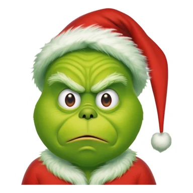 Un emoji de el Grinch diciendo ho ho ho sticker