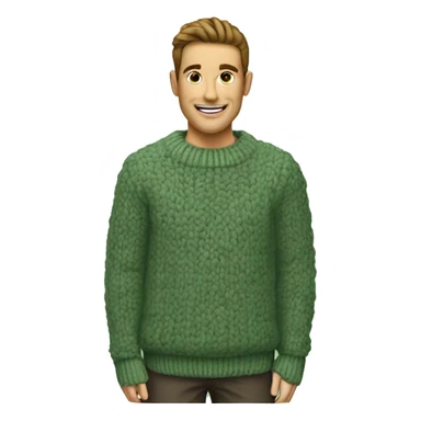 Sage green chunky knit sweater  sticker
