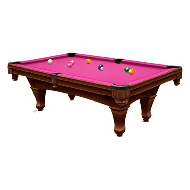 Pink pool table with balls sticker