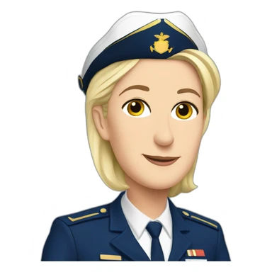 marine le pen airplane pilot sticker