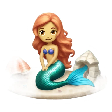Mermaid in an igloo sticker