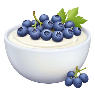 yoghurt bowl with grapes and blueberries sticker