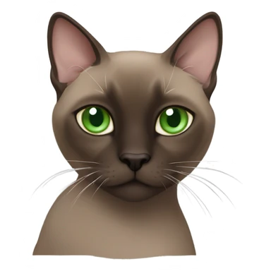 dark brown tonkinese cat sticker