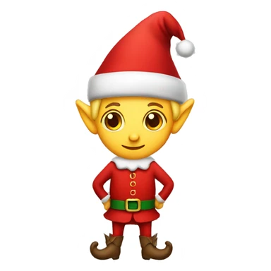 christmas elf in red sticker