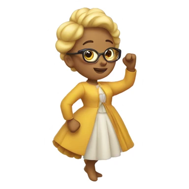 dame qui fait un dab sticker