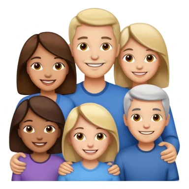 Family members one by one  sticker