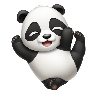 Sleepy Baby panda stretching sticker