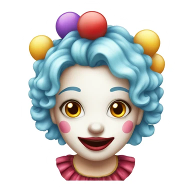 pretty female fairy circus clown  sticker