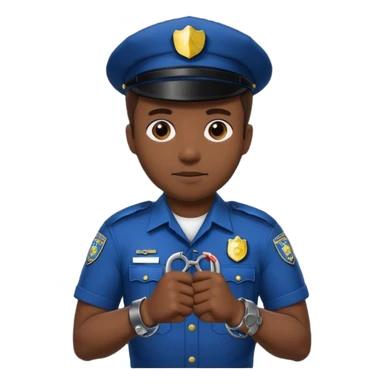 kelepçe tutan zenci polis sticker