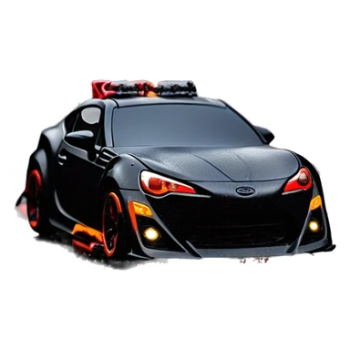    Hot wheels Darth Vader themed Scion FR-S scary Halloween monster rc car on  dark raining road  sticker