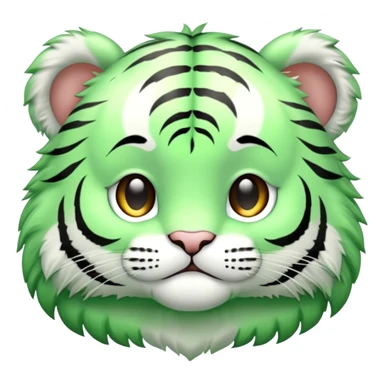 light green baby tiger  sticker