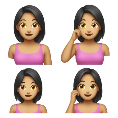 Girl cupping her ear to hear sticker