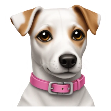 Jack Russels pink collar two sticker