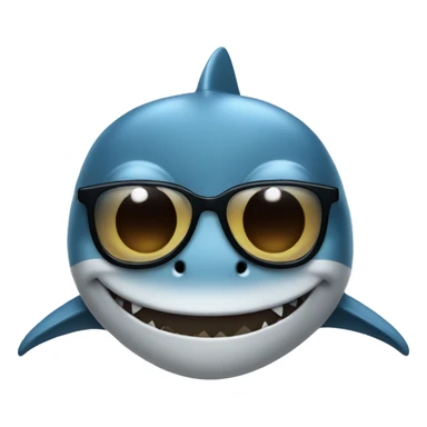 shark with glasses sticker