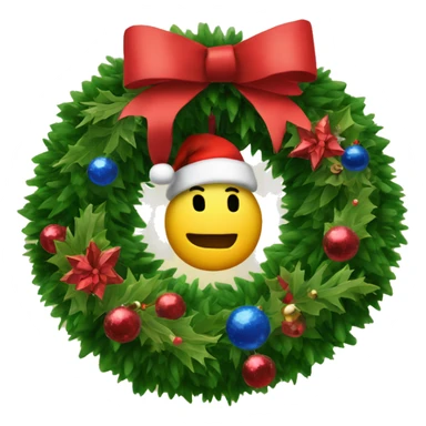 percent on a christmas wreath sticker