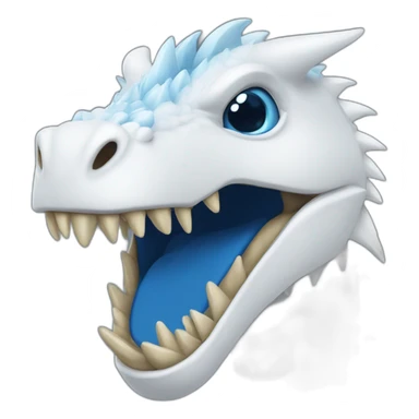 Drangon blanc et bleu sticker