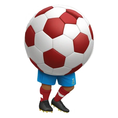 Corazón con los colores de un balón de fútbol  sticker