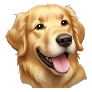happy golden retriever sticker