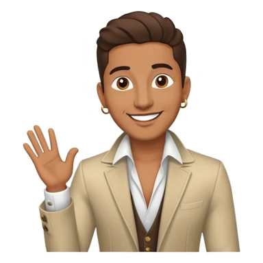 Happy Pop Latin Male Music Singer dressed with style sticker