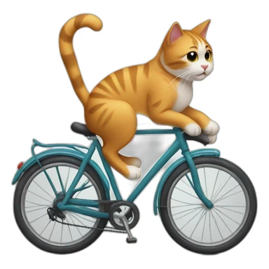 A Cat one a bike sticker