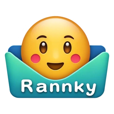 "Ranky" word in a app logo sticker