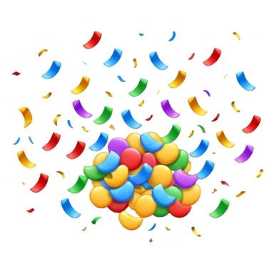 party confetti flying sticker
