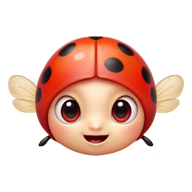 Cinematic Cheeky Ladybug Portrait Emoji, Head tilted dramatically with an exaggeratedly surprised expression, featuring a petite, vibrant form with wide, comically expressive eyes full of playful disbelief and animated, fluttering wings, Simplified yet hilariously expressive features, highly detailed, glowing with a slightly sassy scarlet glow, high shine, dramatic yet playful, stylized with an air of cheeky garden mischief, soft glowing outline, capturing the essence of a meme-worthy ladybug that looks ready to flutter its way into viral fame! sticker