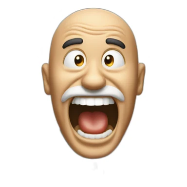 quaker oats man screaming sticker