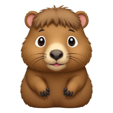 A capybara chibi style sticker