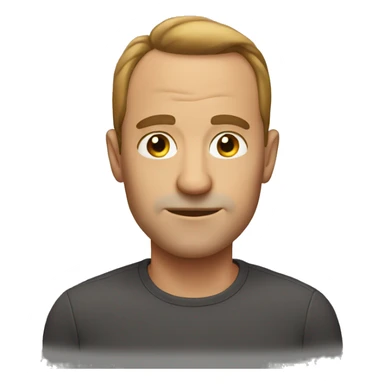 man with big forehead sticker